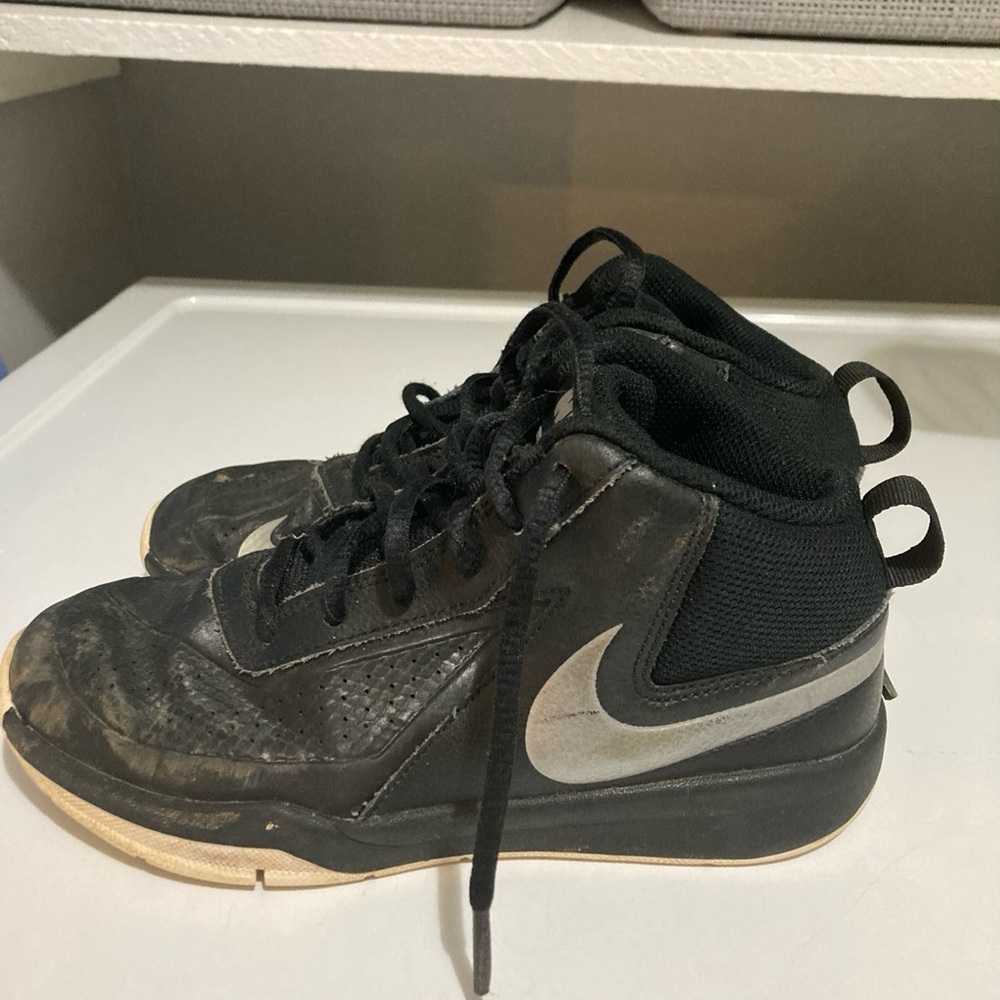 Nike Black and Silver Sneakers